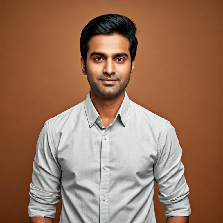 Create,A,Portrait,Of,An,Indian,Man,Aged,25-30,Years